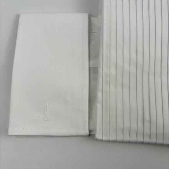 NWT Tuxedo Formal Attire Button Up White Dress Shirt Long Slv, S3 14-14.5 32/33 - Picture 5 of 8